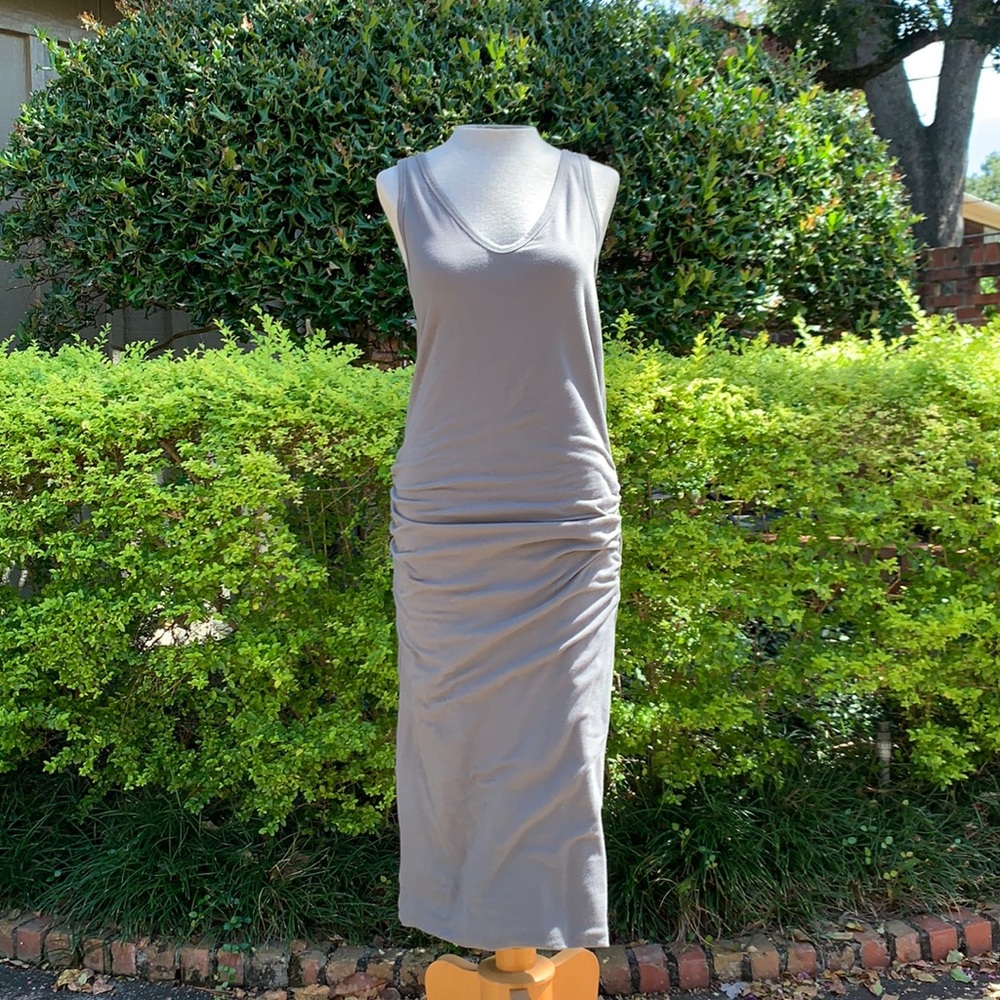 James Perse Olive Green Fitted Tank Dress